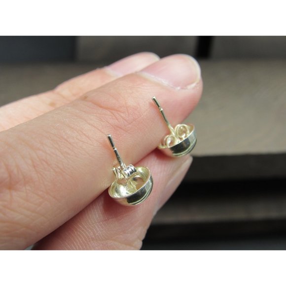 Sterling Silver Orange Semi Precious Stone Large Earrings Vintage Wedding - Picture 3 of 7